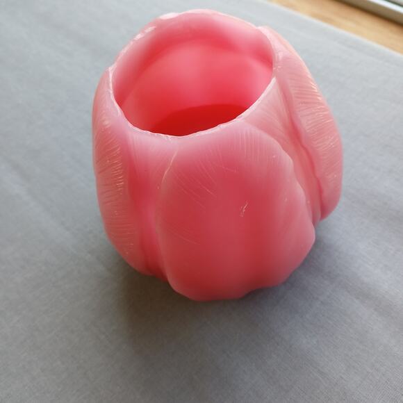 Set of 2 Pink Tulip Flameless Candles 2 AA batteries not included wax flicker - Picture 2 of 14